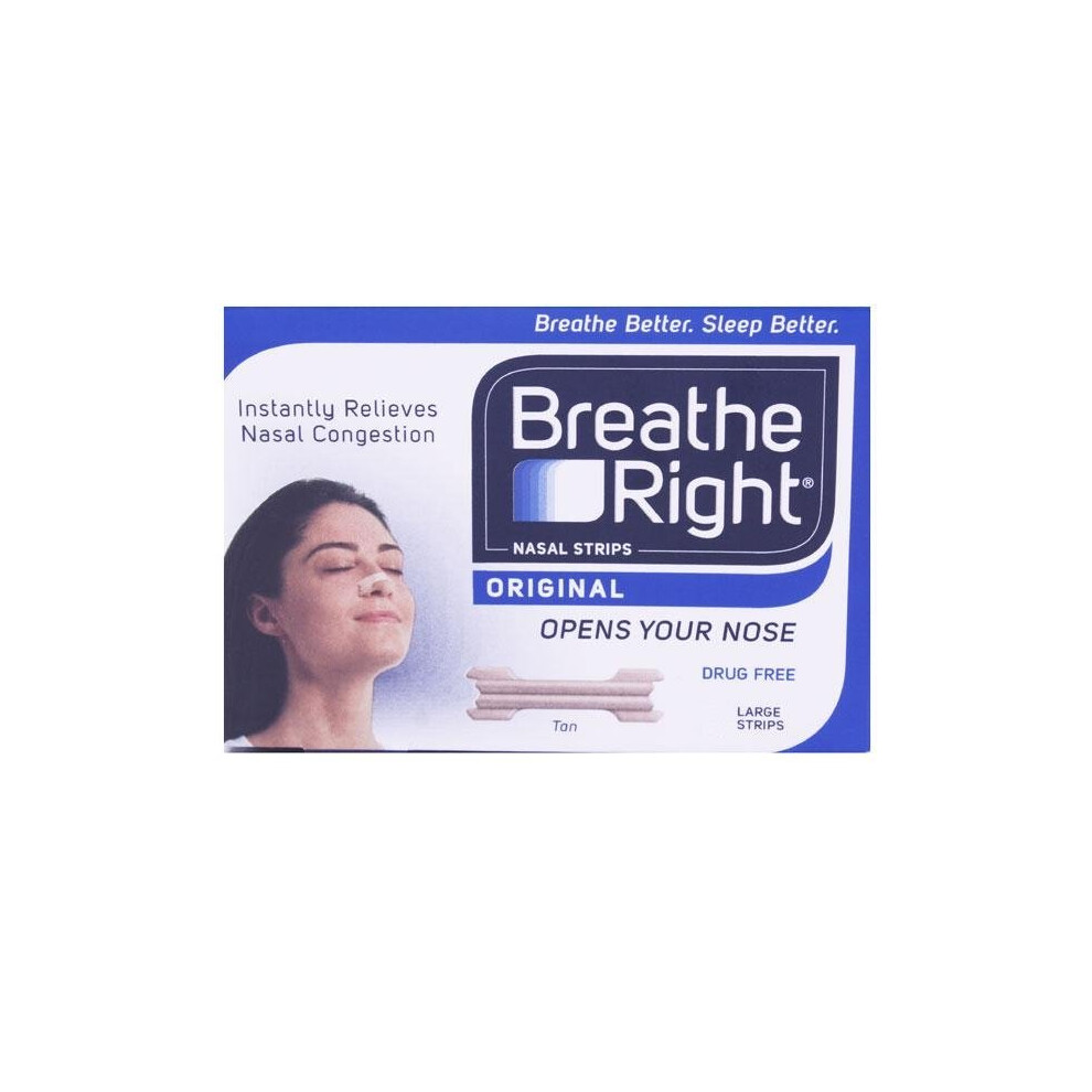 Breathe Right Nasal Strips Tan 30 - Large