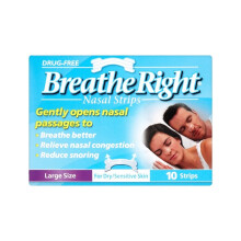 Breathe Right Nasal Strips Clear - 10 Large