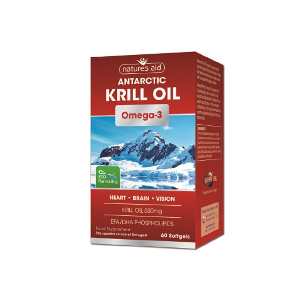 Natures Aid Antarctic Krill Oil Omega-3 60 Softgels