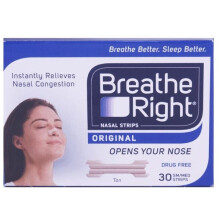 Breathe Right Nasal Strips Tan - 30 Small/Medium