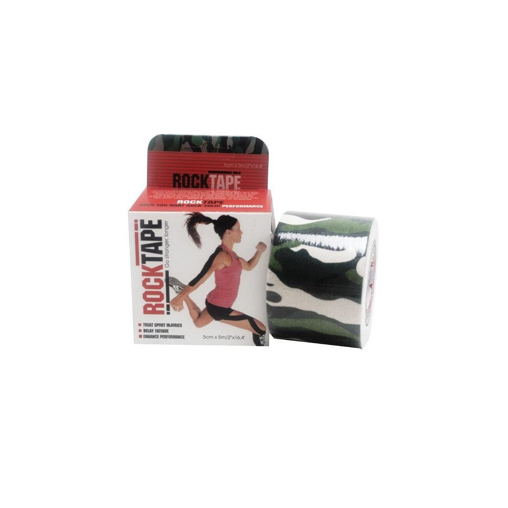 Rocktape Green Camouflage 5Cm X 5M 1 Roll