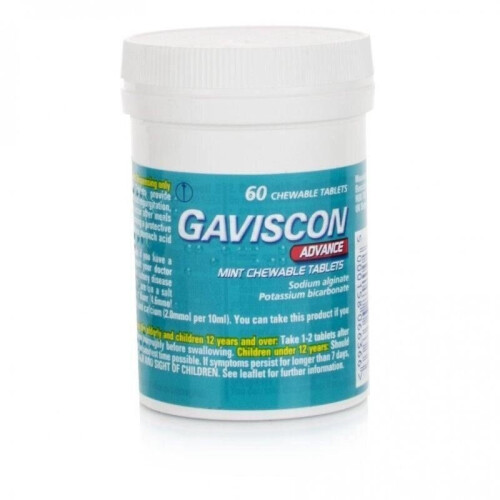 Gaviscon Advance Chewable 60 Tablets Mint