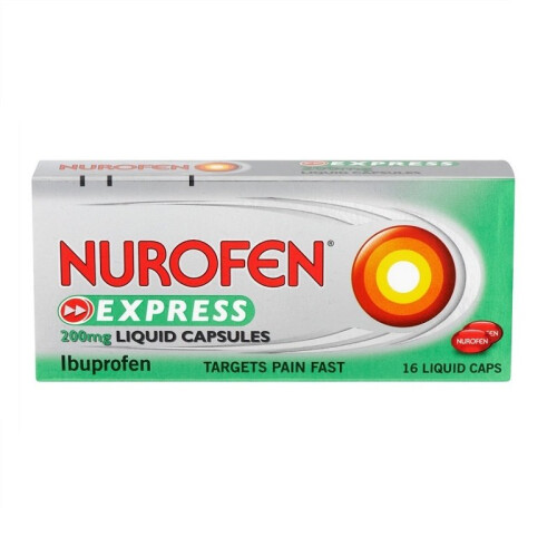 Nurofen NUROFEN EXPRESS IBUPROFEN 200MG 16 LIQUID CAPSULES