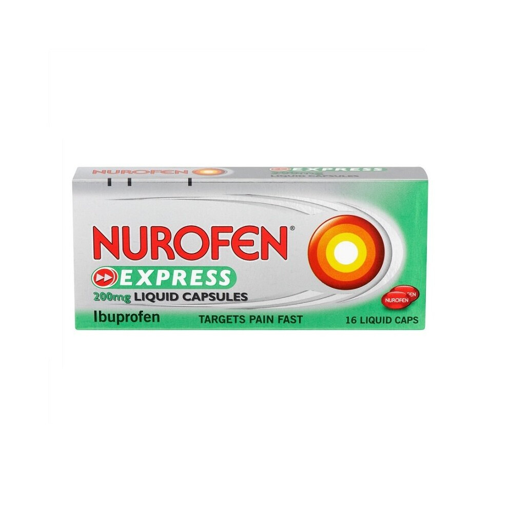 Nurofen Express Ibuprofen 200Mg 16 Liquid Capsules