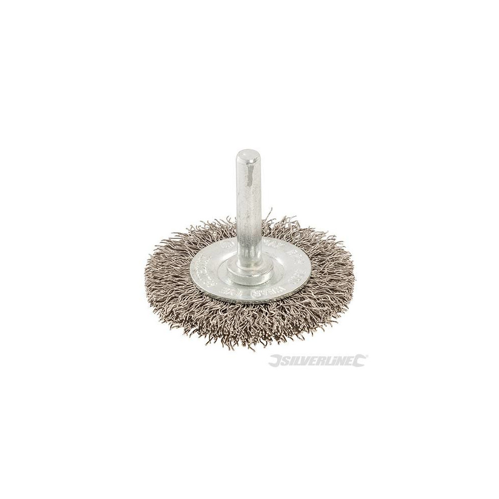 Silverline Power Drill 50mm Steel Wire Wheel Brush