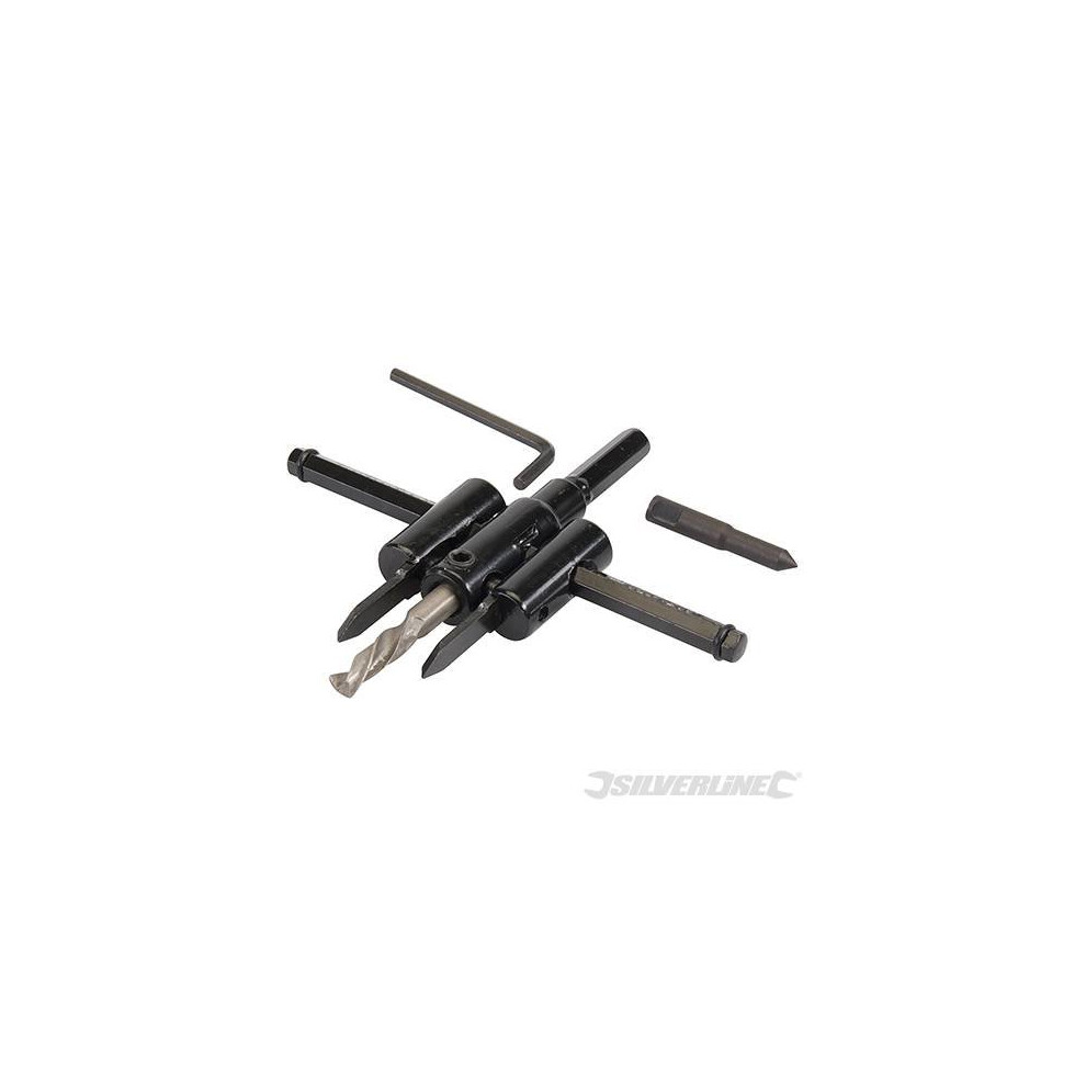 30mm - 120mm Adjustable Hole Cutter - Silverline 447132 30 30 -  adjustable hole cutter silverline 447132 120mm 30 30120mm