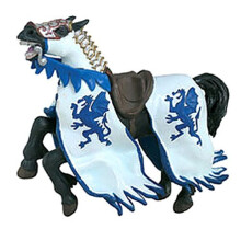 Figurine Cheval du roi au dragon Bleu - PAPO - LE MONDE MEDIEVAL - Pour Enfant à partir de 3 ans