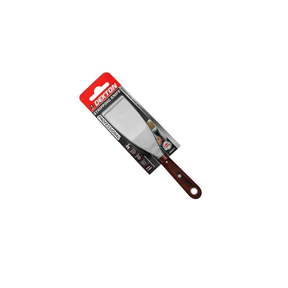 Dekton Stainless Steel Wallpaper Paint Stripping Decorators Tang Scraper 2" - Dekton Decorators Wallpaper Paint Stripper Filling Putty Tang Scraper 5055441430195