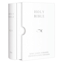 HOLY BIBLE: King James Version (KJV) White Presentation Edition (Kjv Bible)