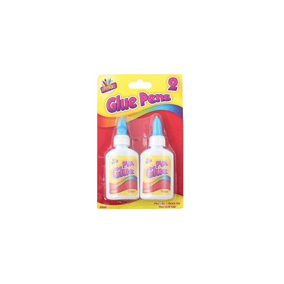 Artbox 40ml Pva Glue Bottle (pack Of 2) - Craft School Paper Wood Fabric -  glue pva craft school paper wood fabric washable pens card art home