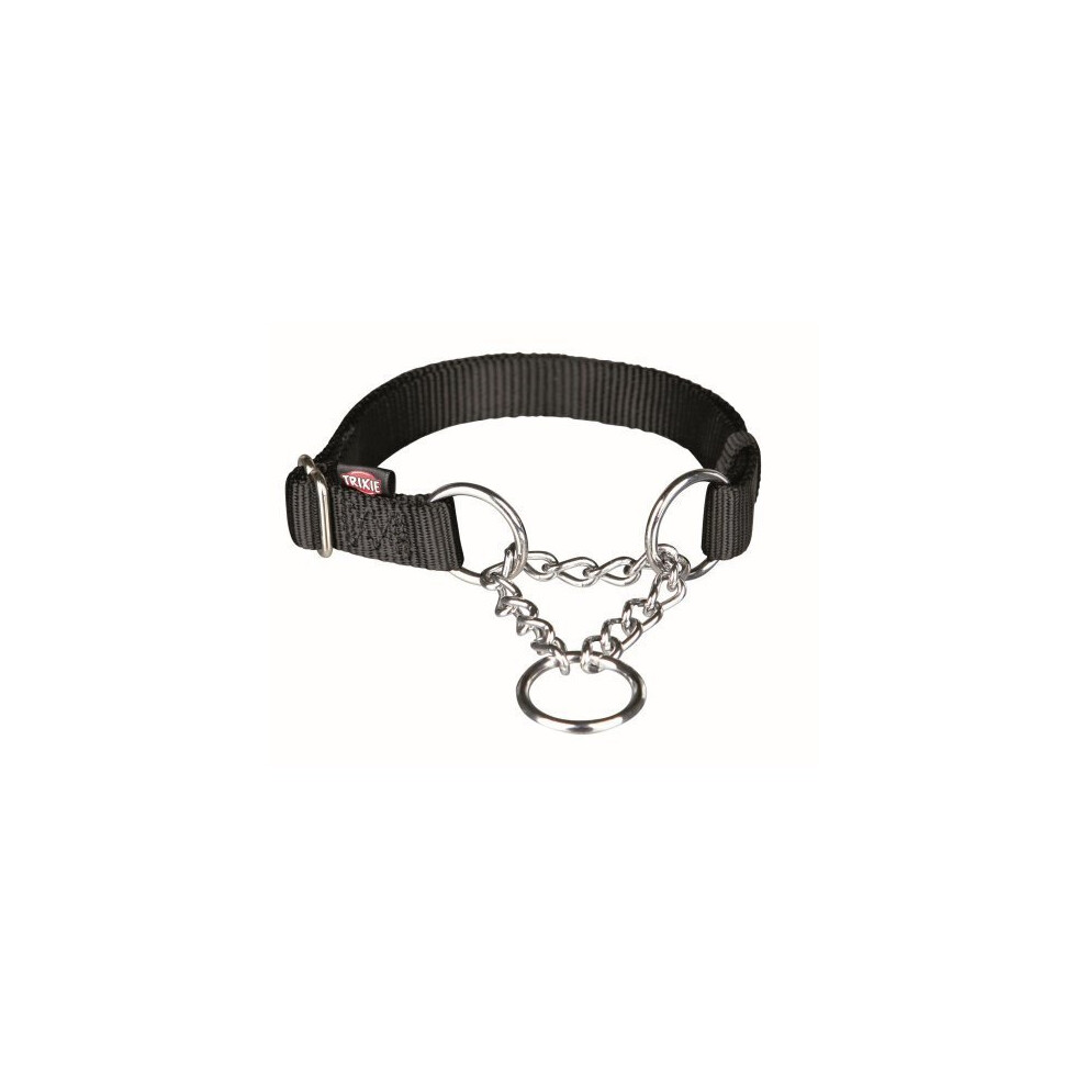 Trixie Premium Semi-choke Dog Collar, Small/medium, Black - Collar Semichoke -  trixie premium dog black collar semichoke smallmedium chain