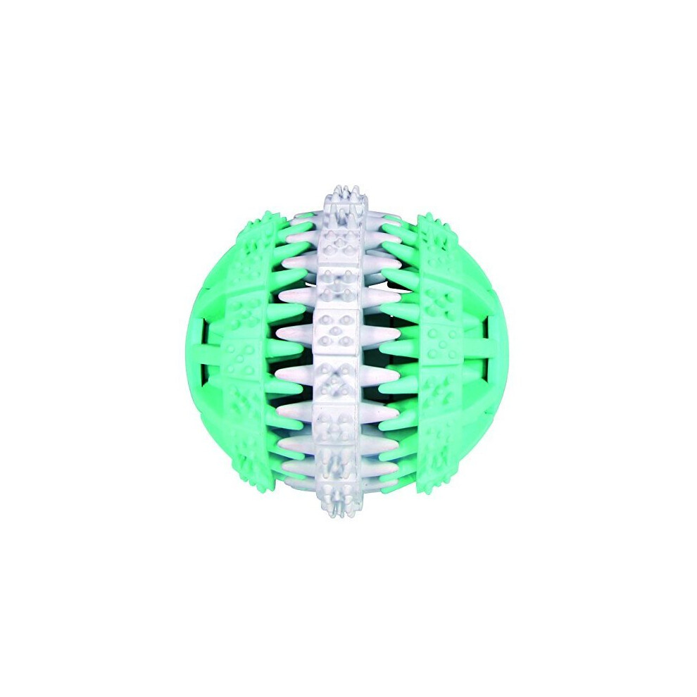 Trixie 32942 Denta Fun Ball Mint Fresh Natural Rubber 7cm - Dog Toy Flavour 6 -  mint rubber ball denta fun fresh natural dog toy flavour 7cm 6