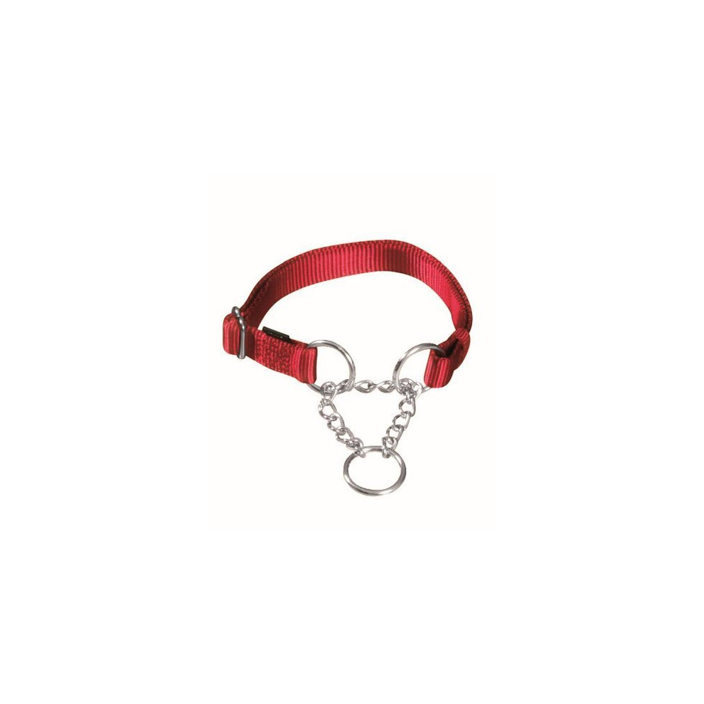 Trixie Premium Semi-choke Dog Collar, Medium/large, Red - Semichoke Collar -  trixie premium red semichoke dog collar mediumlarge chain