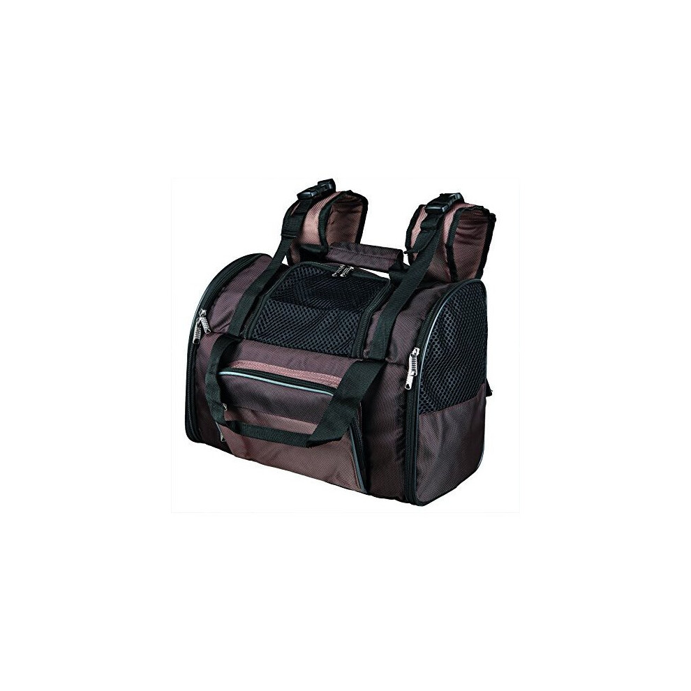 Trixie 28871 Deluxe Rucksack 41x 30 x 21cm Brown / Beige - 21cm Shiva Bag -  trixie rucksack 28871 30 21 cm deluxe 41x brown beige shiva bag