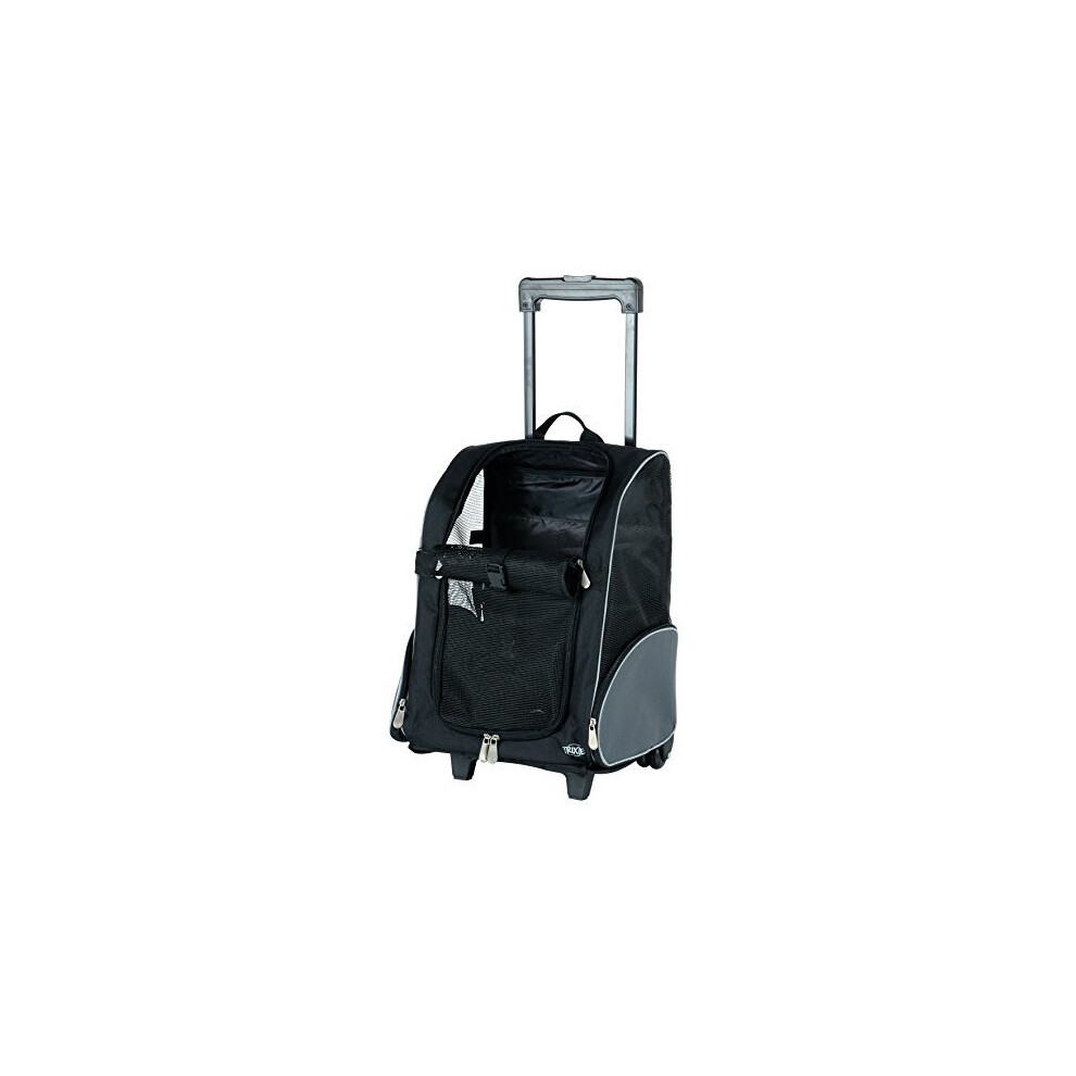 Trixie Nylon Trolley, 36 ﾗ 50 ﾗ 27 Cm, Black/ Grey - Trolleycm Black Dog Pet -  trolley trixie cm nylon 36 50 27 black grey dog pet backpack