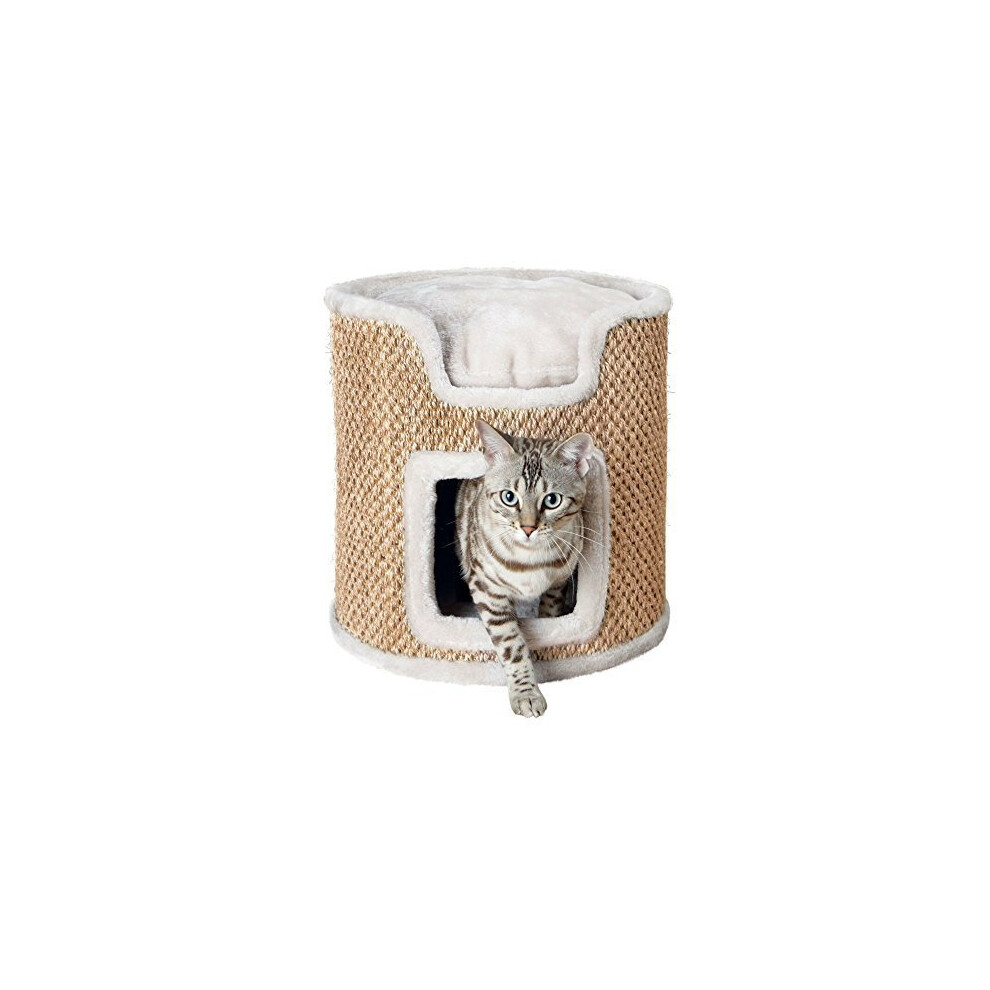 Trixie Cat Tower Ria Cuddly Cave Diameter 37 Cm/37 Cm - Cats New - Cat Tower Ria Cats New Light/Grey