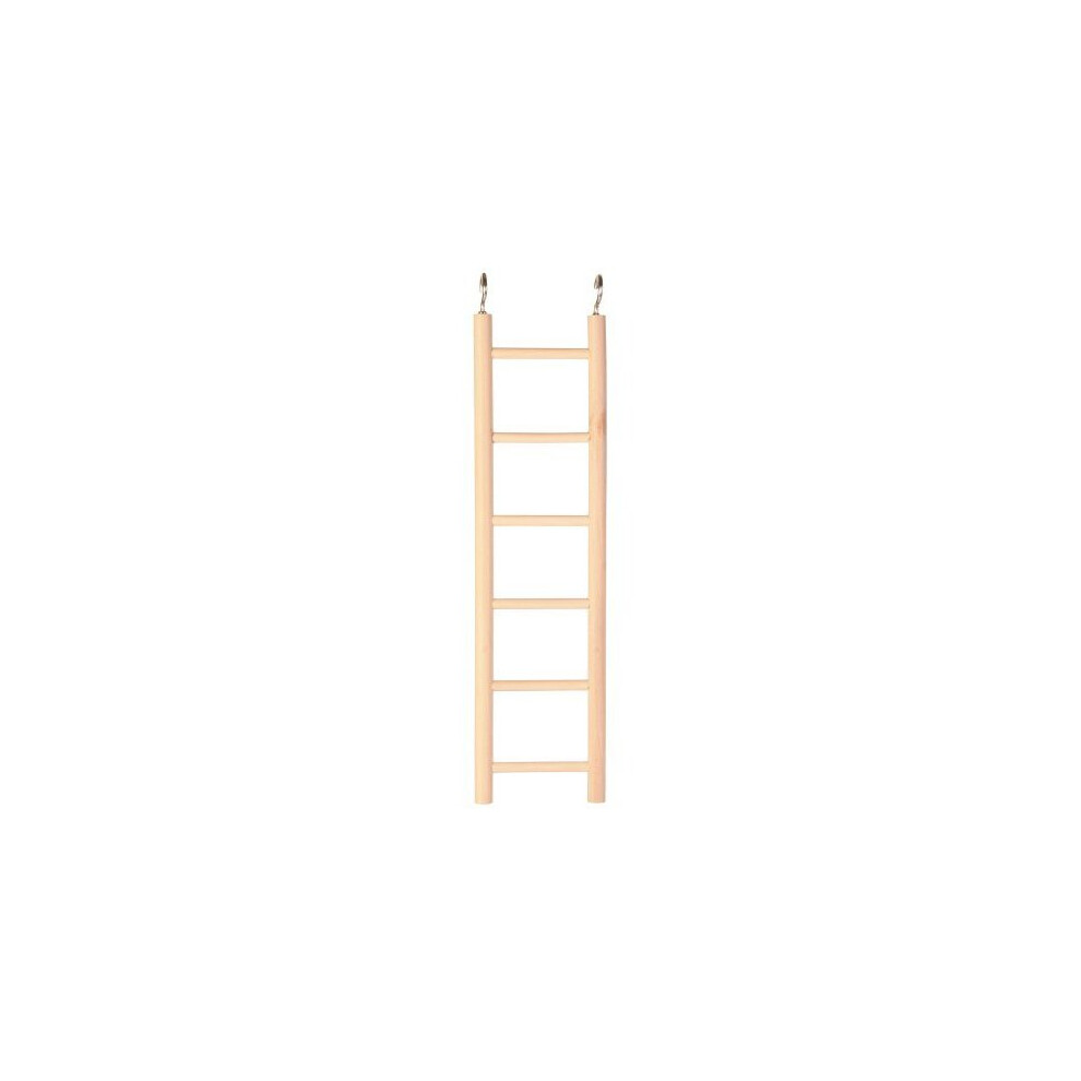 Trixie Wooden Ladder With Six Rugs, 28Cm - Budgie Cage Sizes Bird 5 Hamster - Wooden Ladder Budgie Cage Sizes Bird 5 Hamster Ladders Canary