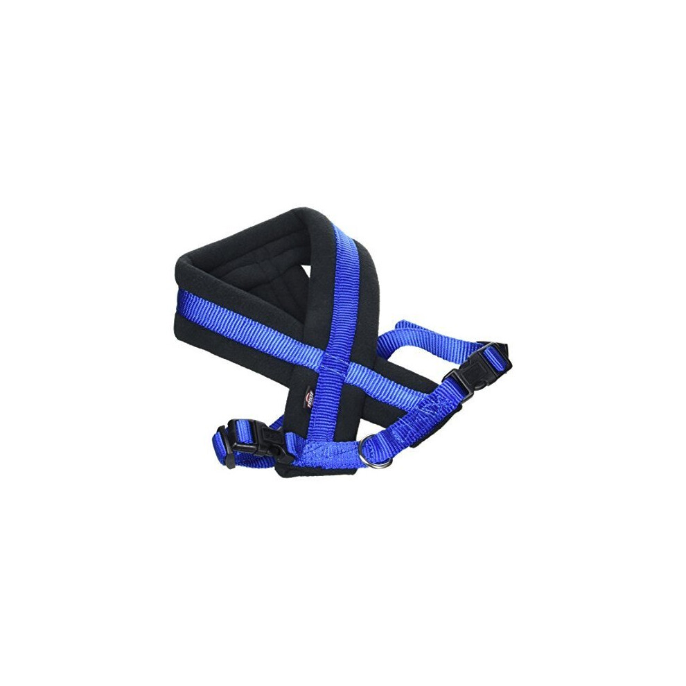 Trixie Premium Harness With Fleece Padding, S, 35-50cm x 20 Mm, Blue - Dog -  harness trixie dog premium touring fleece padded blue soft padding