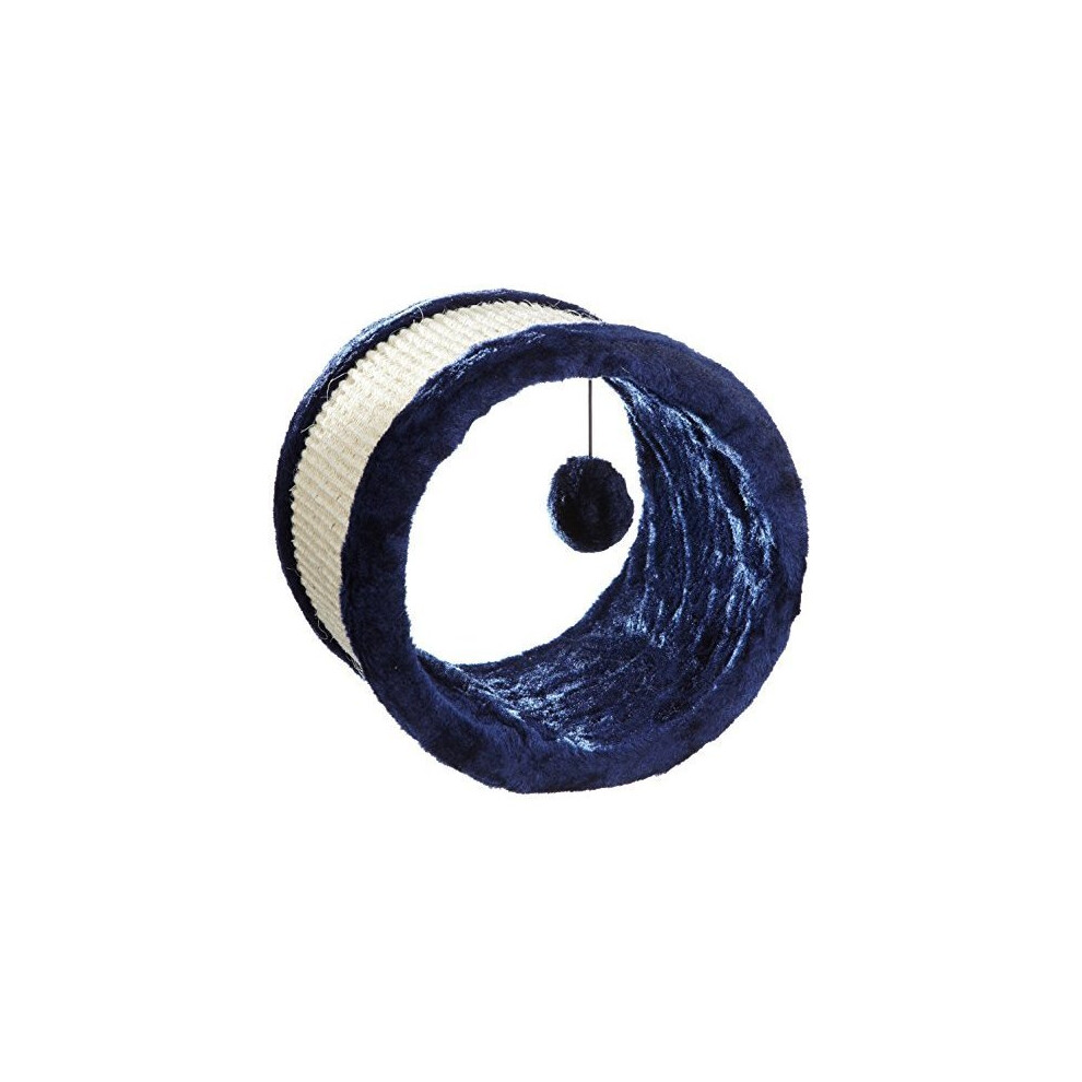 Trixie 4324 Play Tunnel Sisal Plush Ã, 23cm / 20cm Blue -cm 23 20 -  cm trixie sisal blue 4324 play tunnel plush 23 20