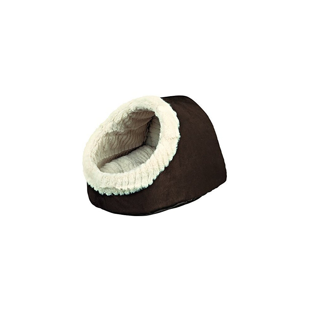 Trixie Timur Cuddly Cave, 35 x 26 x 41cm - Cave Cat Bed 41cm Small Dog Igloo -  cave trixie timur cat bed cuddly 35 26 41 cm small dog igloo suede