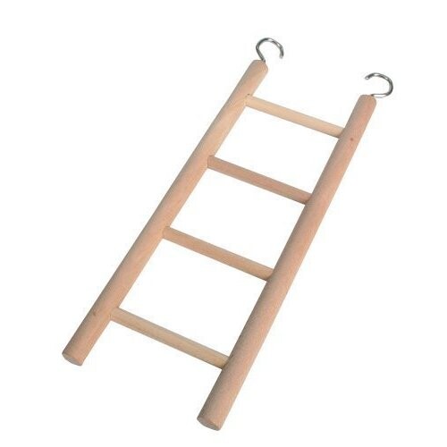 Trixie Wooden Ladder With Four Rugs, 20cm Cage Bird Budgie Hamster