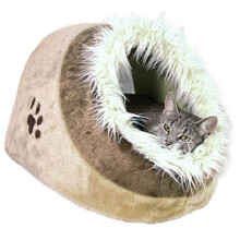 Trixie Minou Cushy And Cuddly Cave, 41 X30 X50 Cm, Beige/ Brown - Cave Beigecm -  cave beige cuddly cushy trixie minou brown 41 x30 x50 cm bed cat