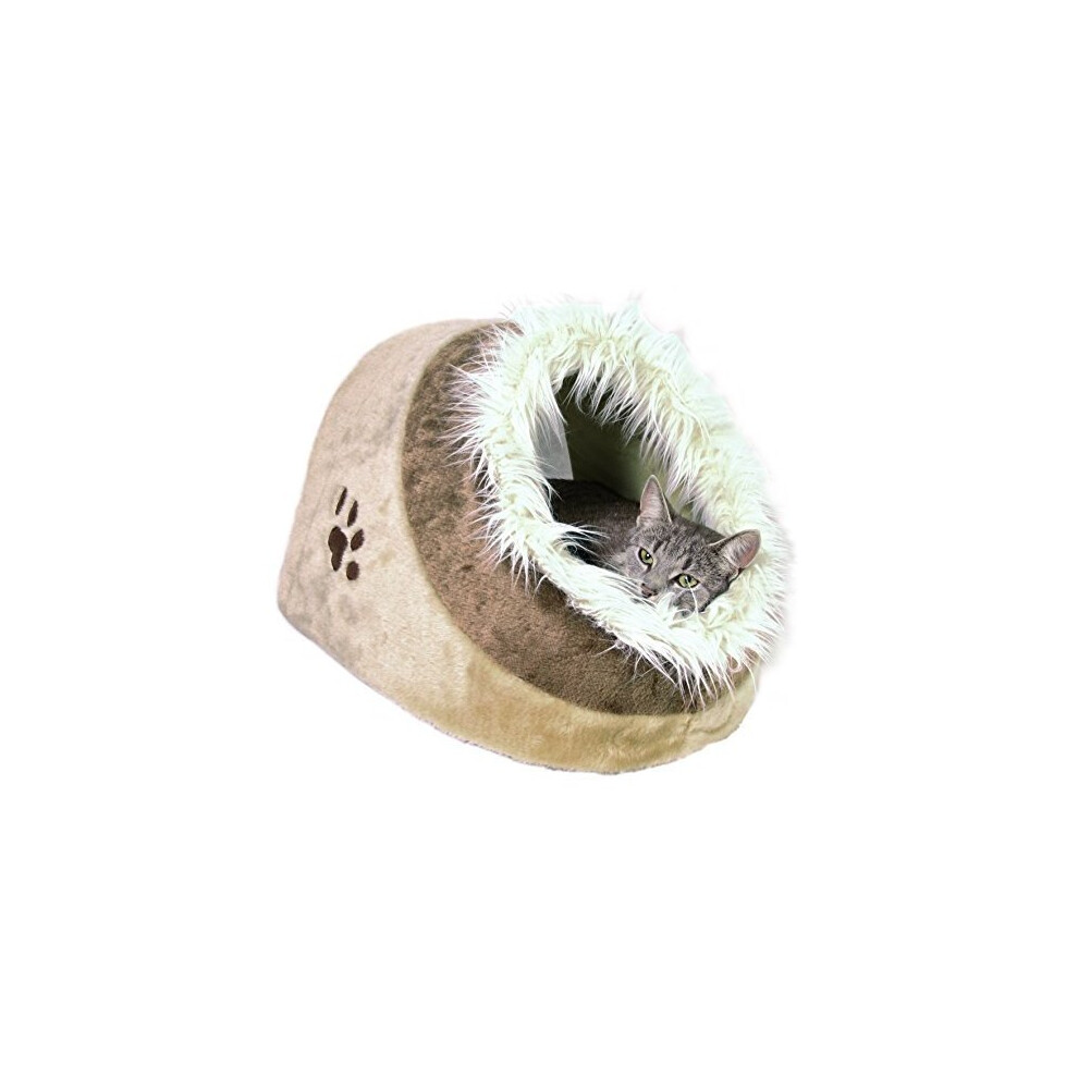 Trixie Minou Cushy And Cuddly Cave, 41 X30 X50 Cm, / - Cave Cm - Cave Cuddly Cushy Minou 41 X30 X50 Cm Bed Cat Beige/Brown