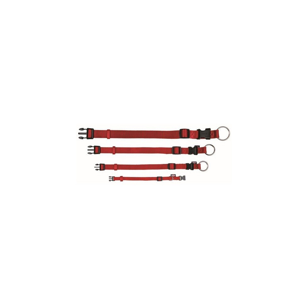 Trixie Premium Dog Collar, 35 - 55 X 20 Mm, - Collar Nylon Adjustable - Premium Collar Dog Nylon Adjustable 3555Cm20mm 9 Colours Red