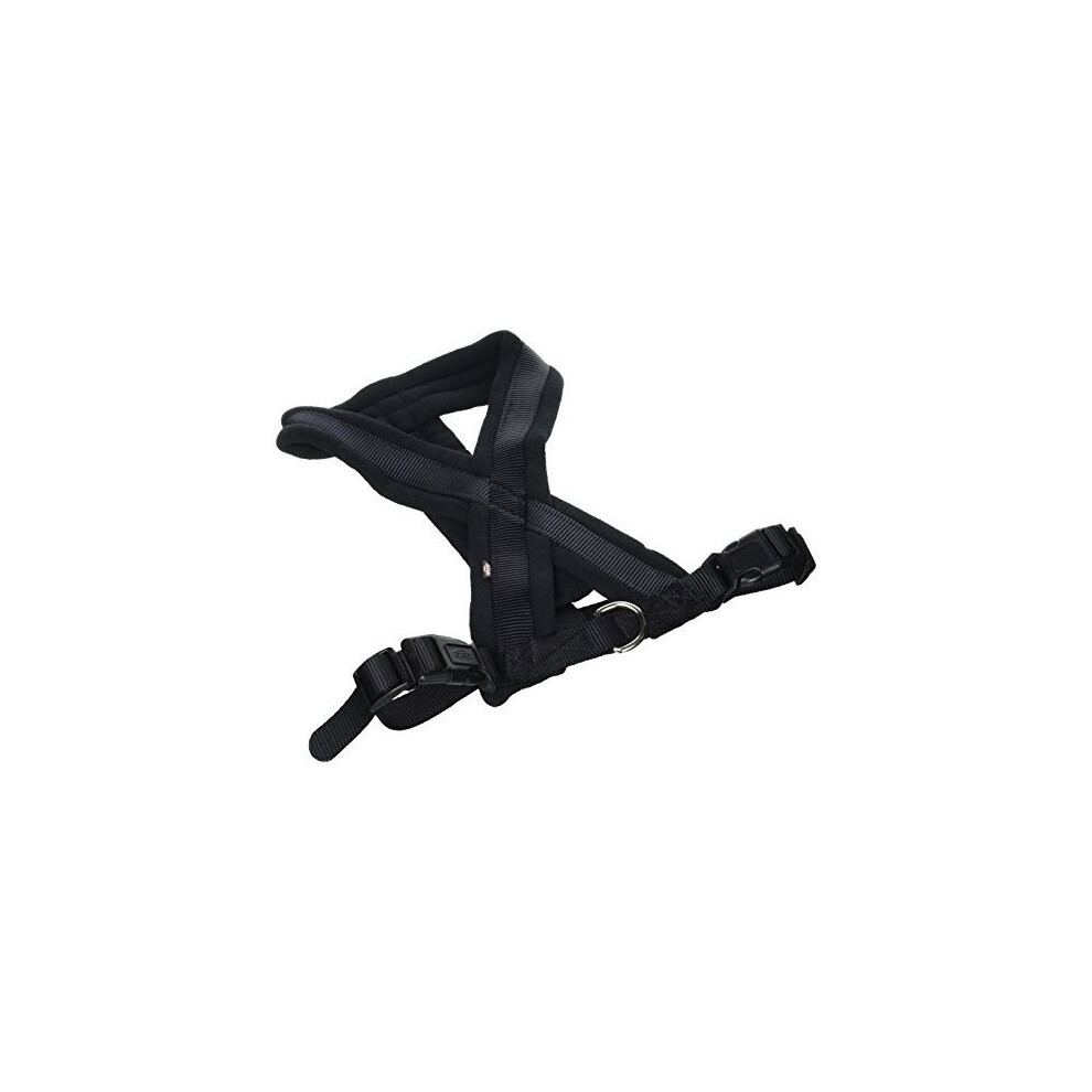Trixie Premium Harness With Fleece Padding, M, 45-70Cm X 25 Mm, - Dog - Harness Dog Premium Fleece Padded Touring Soft Padding Black