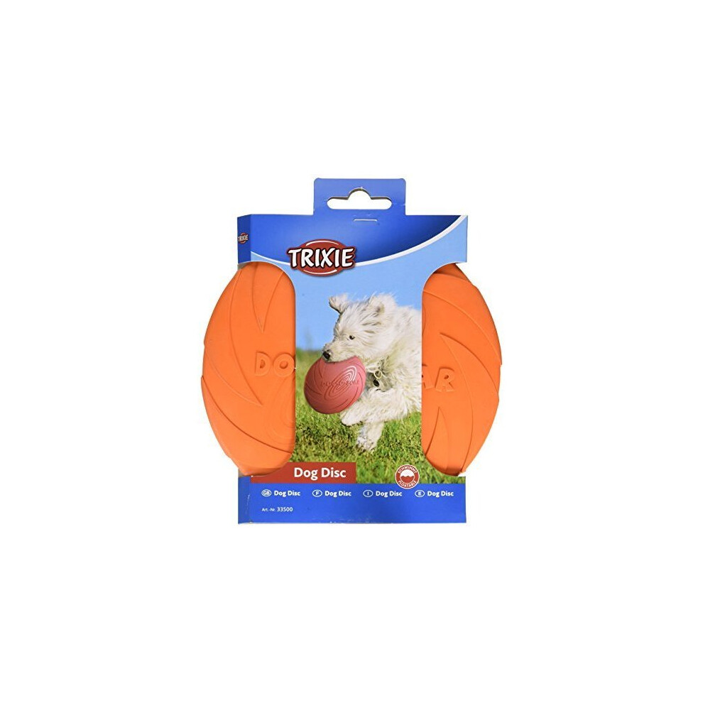 Trixie Dog Disc, Naturgummi, Ã 15cm - Disc Natural Rubber 15cm Different -  dog disc natural rubber trixie 15 cm different colours toy