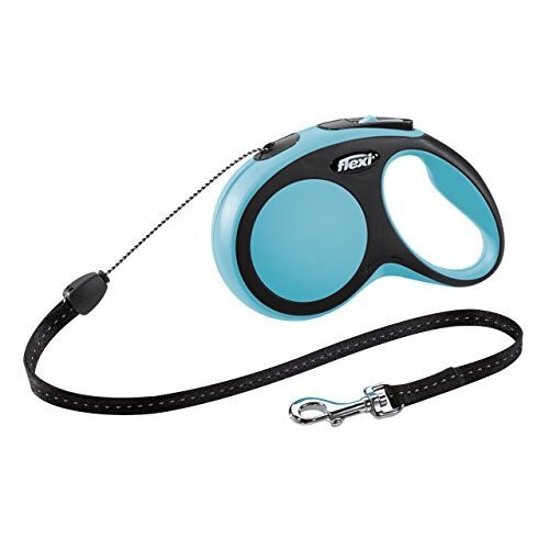 Flexi New Comfort Retractable Cord Lead, Small, 8 M, Blue Lead Dog