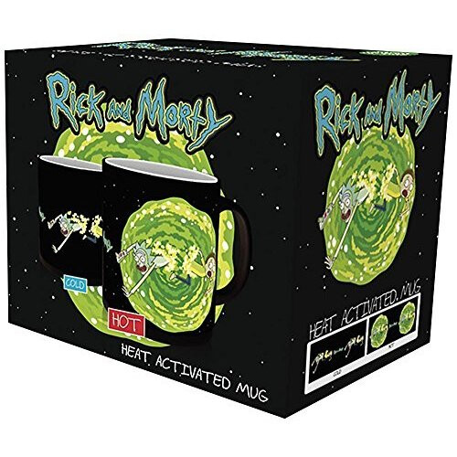 Gb Eye Rick And Morty Portal Heat Changing Mug, Ceramic, Various, 15 x 10 x 15 -  rick morty portal mug 15 x