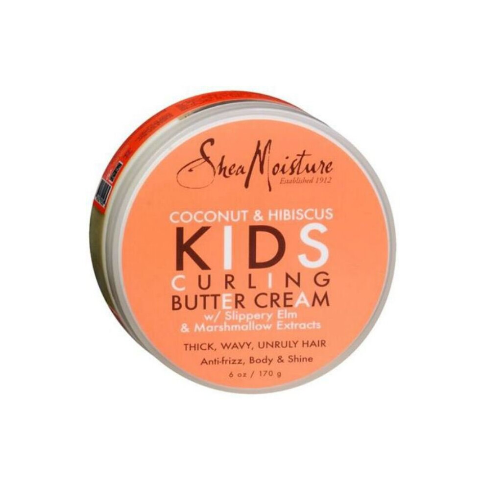 Shea Moisture Kids Curl Creme 170g - Non-Greasy Curl Definer with Coconut Oil, Hibiscus & Slippery Elm