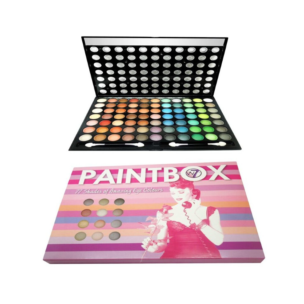 W7 Paintbox Eye Shadow Pallet 77 colors