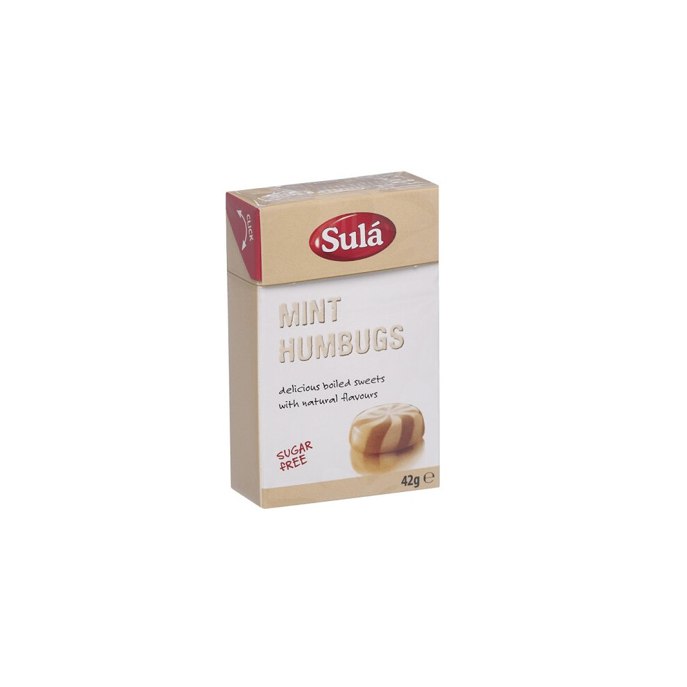 Sula Mint Humbugs Sweets - Sugar Free 42g