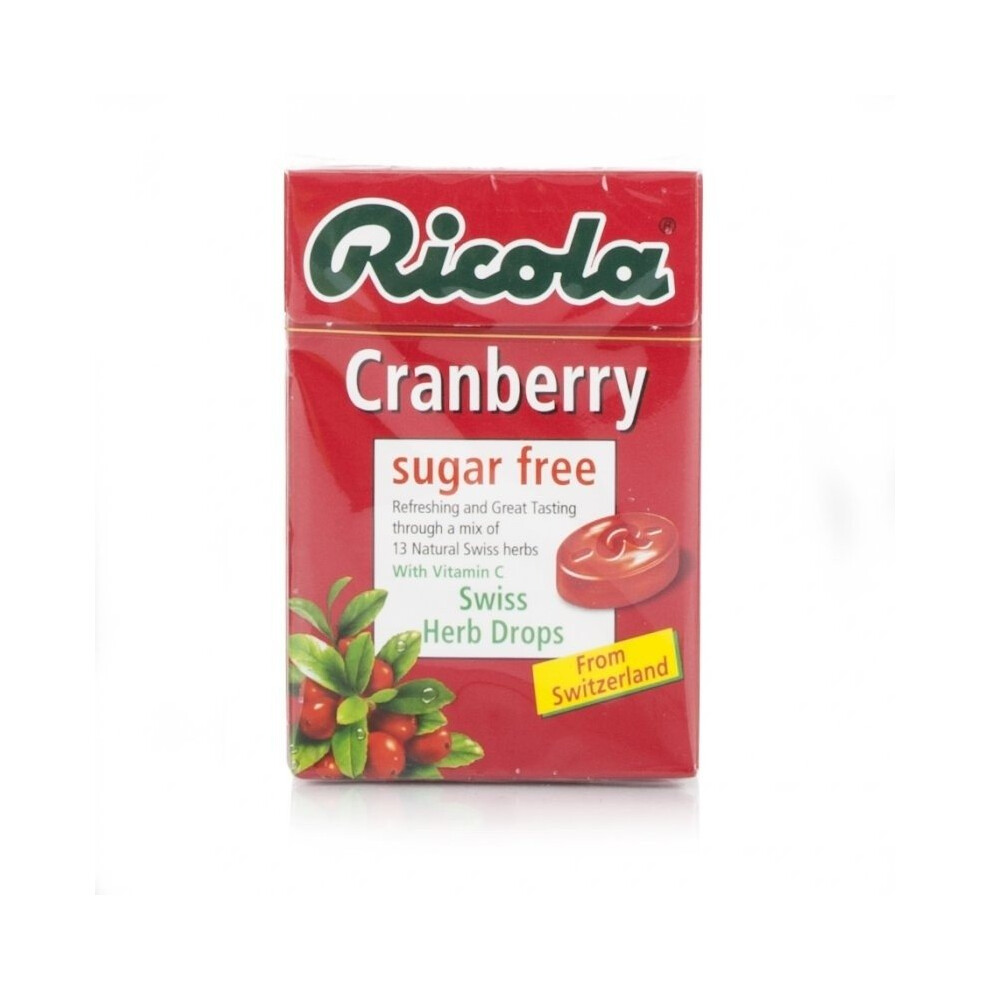 Ricola Cranberry Sugar Free Swiss Herb Drops 45g