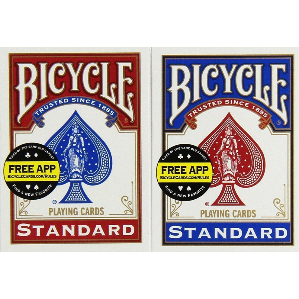 Bicycle Rider Back Playing Cards. Poker 12 decks  (6 Blue 6 Red)