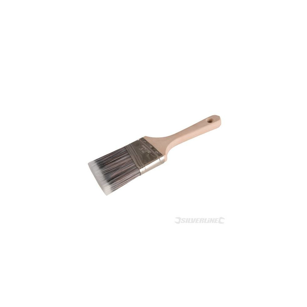 63mm Silverline Angled Paint Brush - 539647 Synthetic - Paint Brush Silverline Angled 63mm 539647 Synthetic