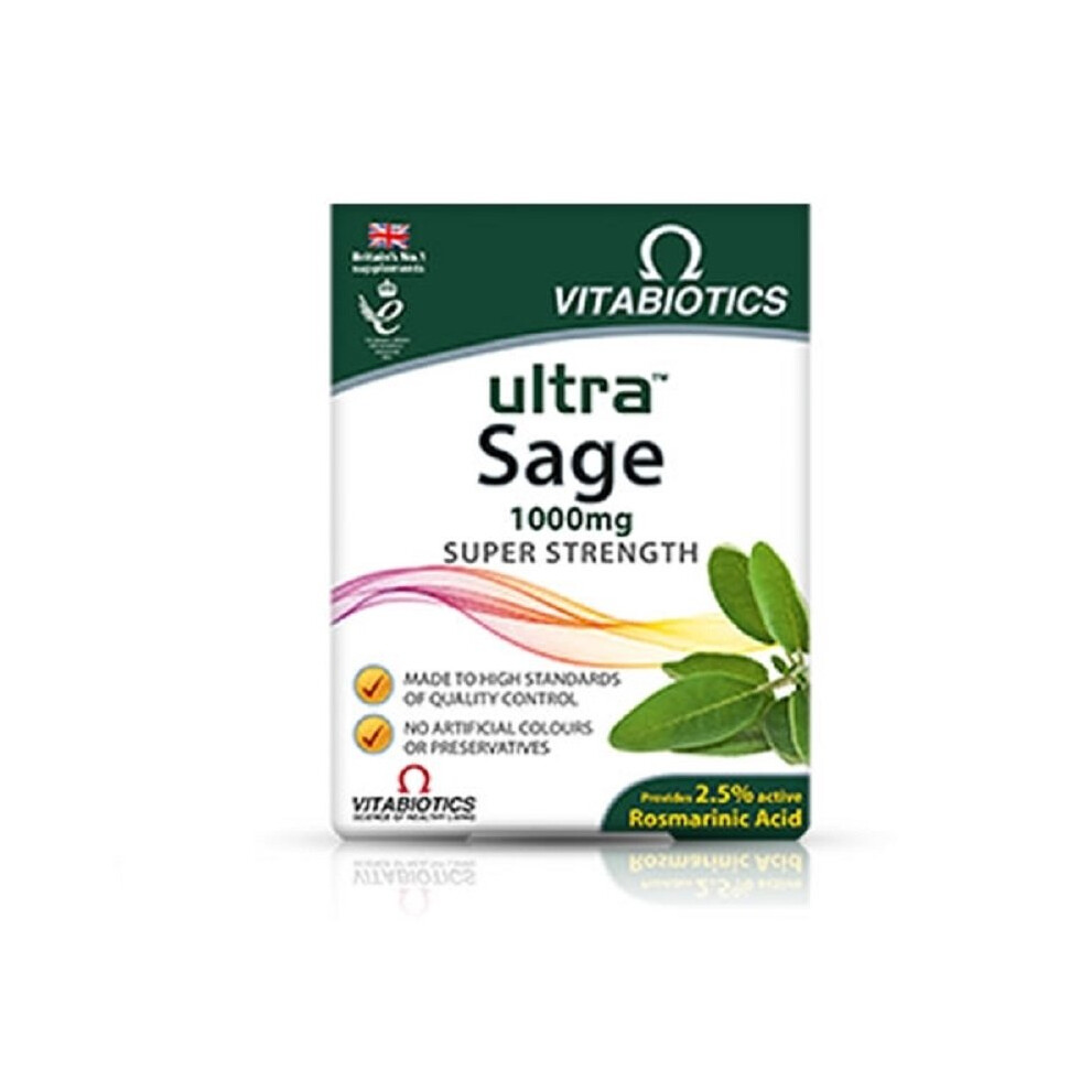 Vitabiotics Ultra Sage 1000mg Super Strength 30 Tablets