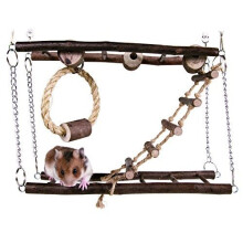 Trixie Small Pet Suspension Bridge Hanging Cage Toy (Hamster, Mouse, Gerbil) - 61650