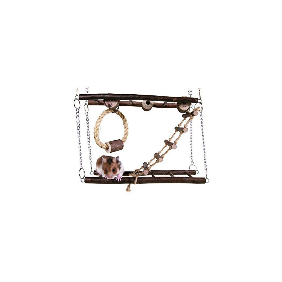 Trixie Small Pet Suspension Bridge Hanging Cage Toy (Hamster, Mouse, Gerbil) - 61650