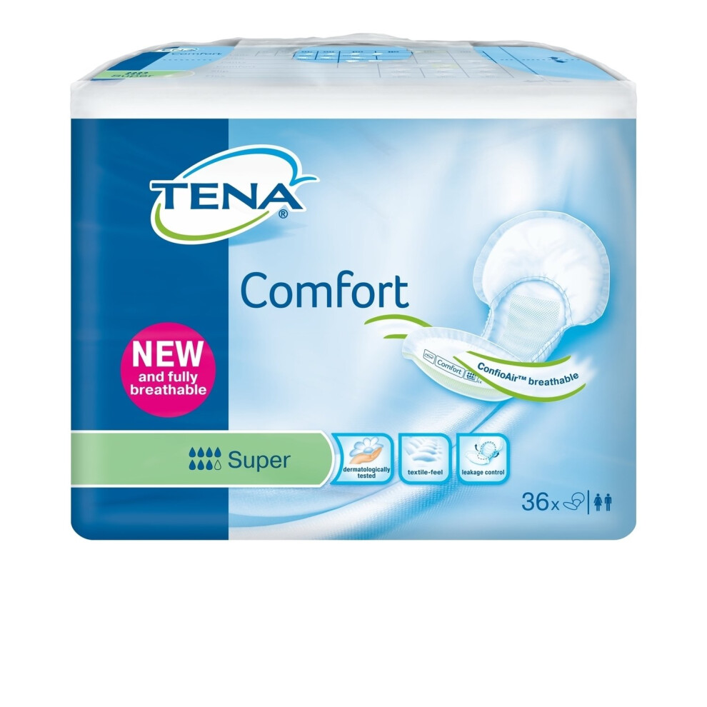 Tena Comfort Super Pads - Pack Of 36