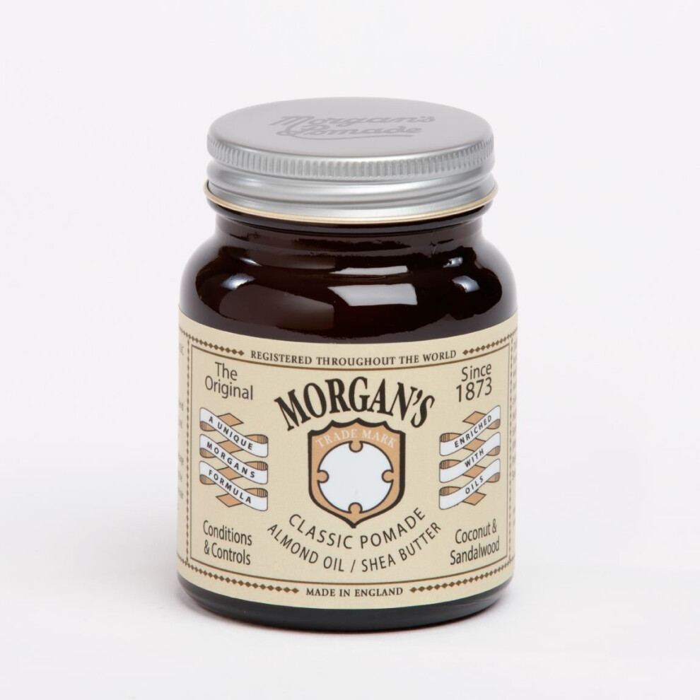 Morgan's Almond Oil & Shea Butter Classic Pomade 100G – Smooths & Controls Normal, Thick, Curly & Frizzy Hair