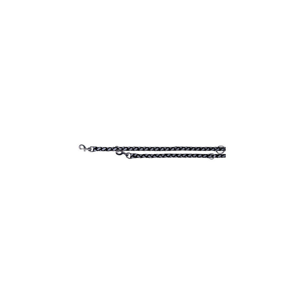 Trixie Cavo Reflect Adjustable Leash, L–Xl: 2.00 M/Ø 18 Mm, - Leash Grey - Cavo Reflect Adjustable Leash Grey Safer Life Black