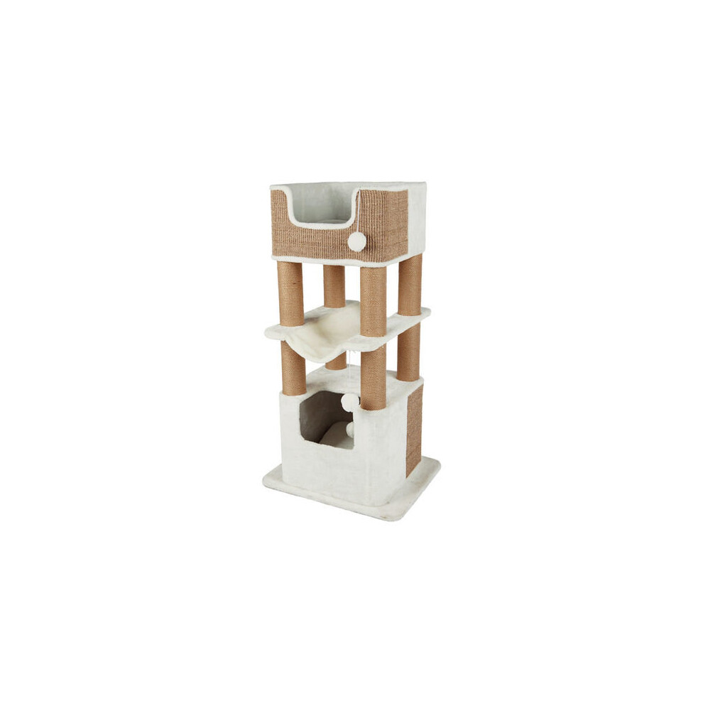 Lucano Scratching Post, 110 Cm, White/taupe - Trixie Tree White New -  trixie scratching tree lucano white new