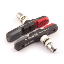72mm Grey Clarks Elite Mtb/hybrid Brake Pads Integral Block - Triple Bike Mtb - pads brake clarks triple elite 72mm bike mtb compound block v contour