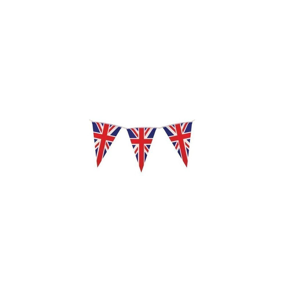 Union Jack Triangular Bunting 25 Pendant Flags @ 7m Long By Superstars - -  bunting union jack flags triangle 25 long triangular pendant 7m