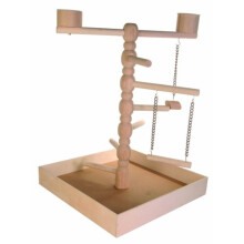 Wooden Playground, 41 × 55 × 41cm - Playground x Trixie Stand Parrot Bird - wooden playground x 41 trixie stand parrot cm bird swing cage 55 toy