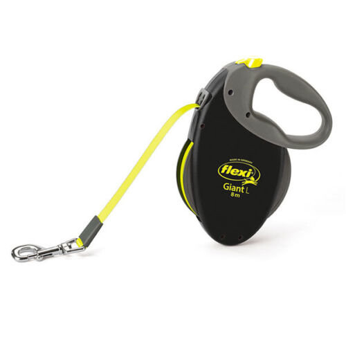 Flexi Neon Giant, Tape Leash, L: 8 M, Black/neon - Dog Lead Retractable Giant -  flexi dog lead tape retractable neon giant leash 8m large