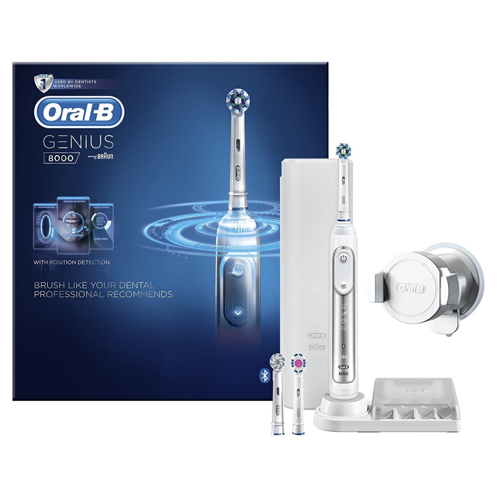 Oral-B Genius 8000 Crossaction Electric Toothbrush Rechargeable Powered By Braun